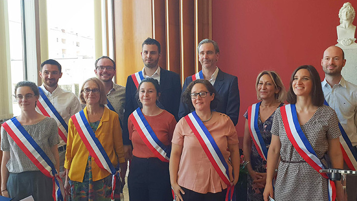 Anne Braibant et ses adjoints