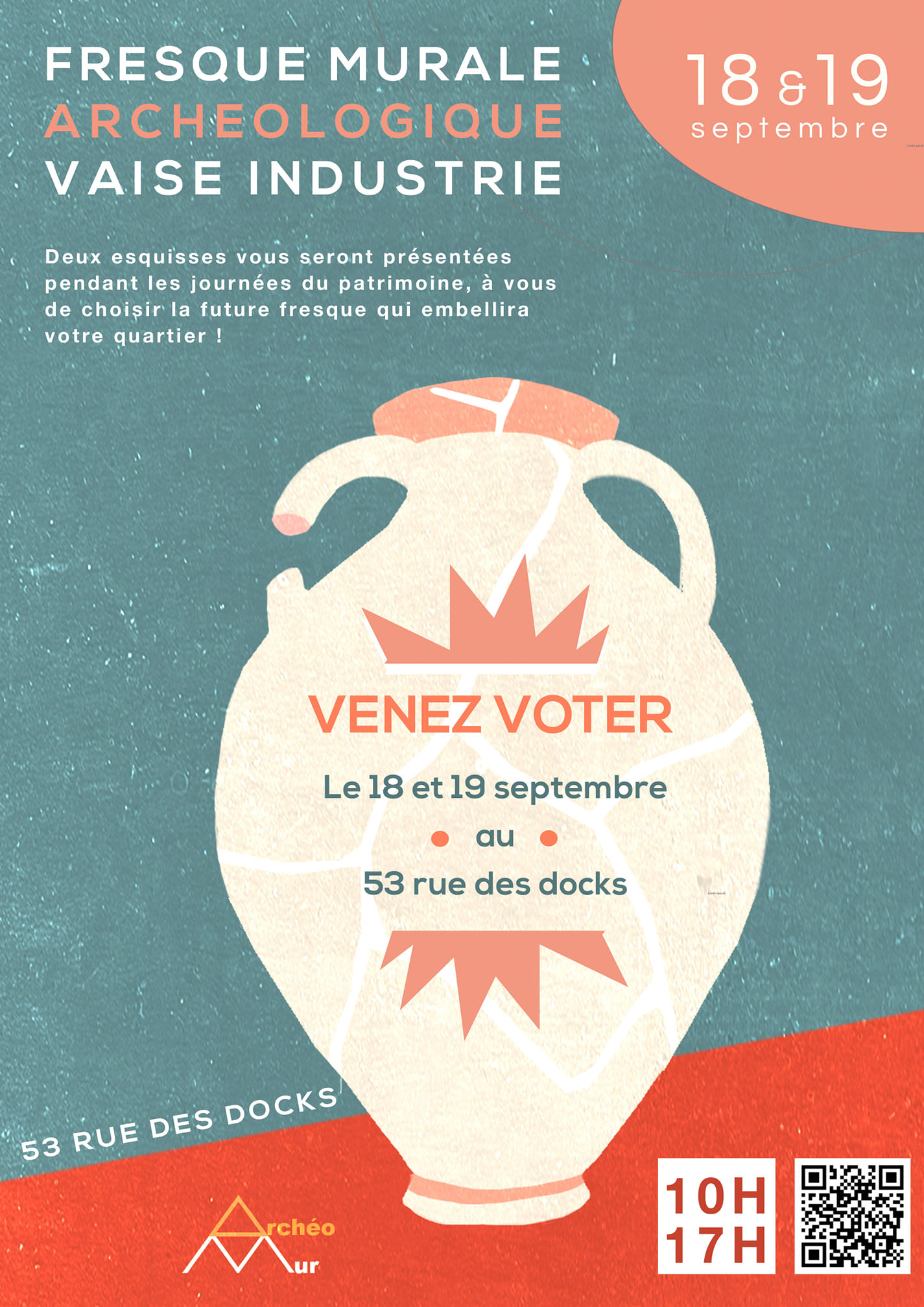 Affiche vote citoyen archéo mur
